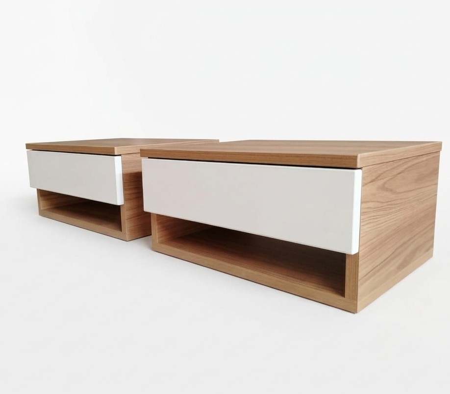 Velador Flotante Moderno de Melamina